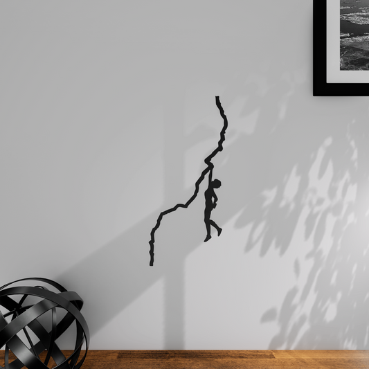 Décoration murale escalade minimaliste - Suspendu à une main