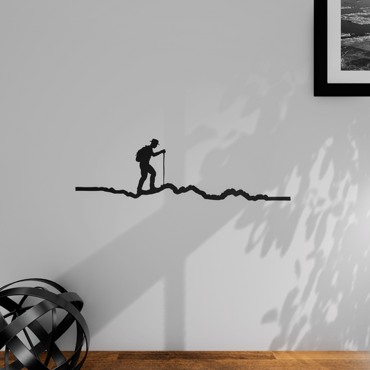 Décoration murale randonnée minimaliste - Sentier lointain