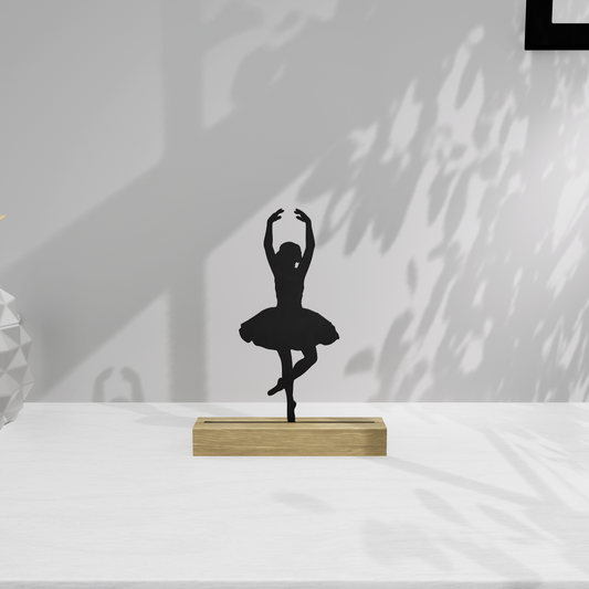 Décoration à poser danse classique minimaliste - Attitude en pointe