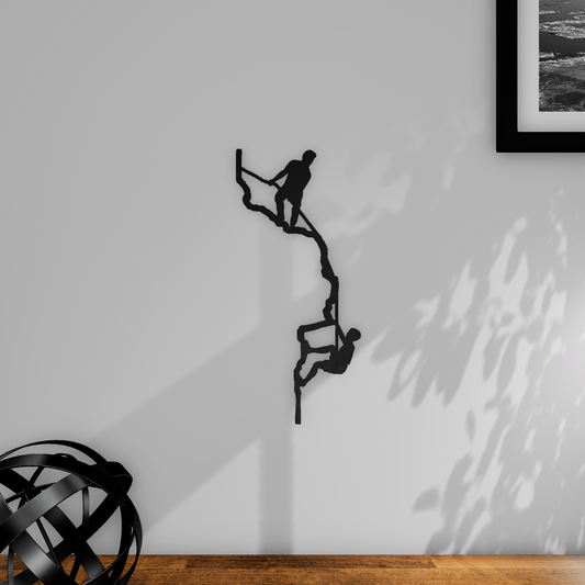 Décoration murale escalade minimaliste - Escalade en duo