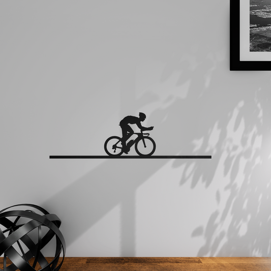 Décoration murale cyclisme minimaliste - Contre la montre