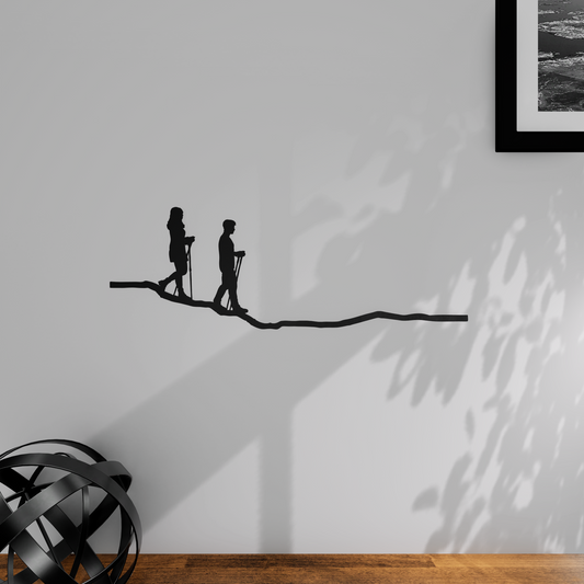 Décoration murale randonnée minimaliste - Randonnée en duo