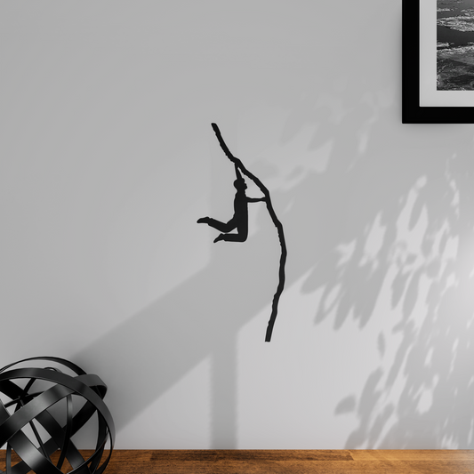 Décoration murale escalade minimaliste - Suspendu à deux mains